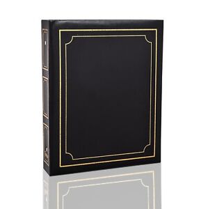 Large Deluxe Self Adhesive Ring Binder Photo Album 40 Sheets-80 Side -Black