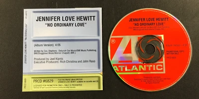 1996 Jennifer Love Hewitt: No Ordinary Love (4:05) DJ Promo CD Single w/Sleeve - Imagem 1 de 4