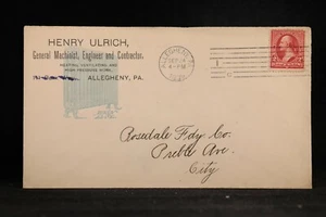 Pennsylvania: Allegheny 1901 Ulrich Machinist, Auftragnehmer Werbung Cover - Bild 1 von 2