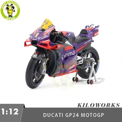 1/12 2024 Prima Pramac Racing Ducati GP24 Jorge Martin Diecast Motorcycle Model - Image 1 of 3