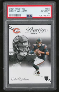 2024 Panini Prestige #401 Chicago Bears QB Caleb Williams RC PSA 10 - Foto 1 di 2