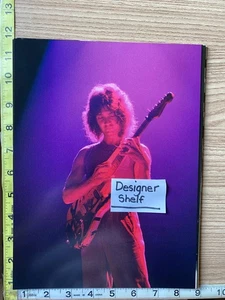 Eddie Van Halen Purple Light Concert Performance Stage Scene Book Photograph - Picture 1 of 1