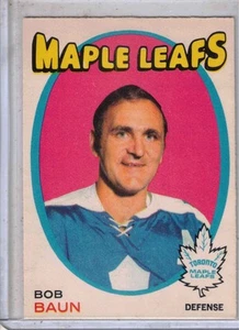 1971-72 OPC O-Pee-Chee hockey Bobby Baun original trading card VG+++ MAPLE LEAFS - Bild 1 von 2