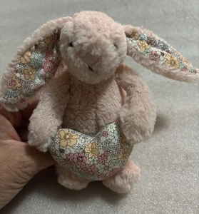 Jellycat Blossom Bashful Bunny Plüsch rosa Kaninchen Blumenohren halten Herz 6 Zoll - Bild 1 von 3