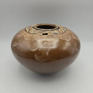 Vintage 1980 George Smyth Studio Kunstkeramik Kristallglasur Vase - Bild 1 von 19