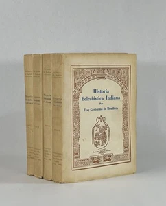 Geronimo de Mendieta / Historia Eclesiastica Indiana 4 Volumes 1945 - Foto 1 di 2