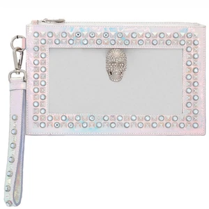 Philipp Plein Studded Transparent Clutch With Strap P19A-WBB0400-PTE100N-21 - Picture 1 of 6