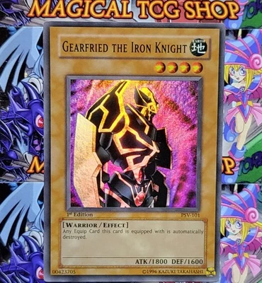 Yugioh Gearfried The Iron Knight PSV-101 1st Edition Super Rare - Image 1 of 4