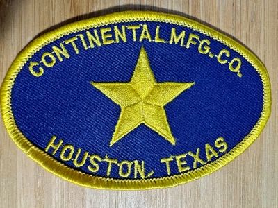 Continental MFG Co Houston Texas Yellow Star Vintage Workwear Uniform Patch - Image 1 of 2