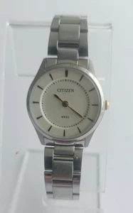 Citizen GN-4S-11 Stainless Steel White Dial 26mm Quartz WR 50M Ladies Watch - Picture 1 of 4