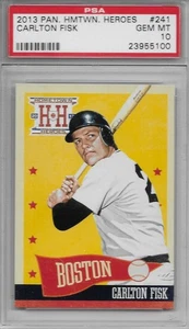 Panini Hometown Heroes # 241 2013 Carlton Fisk Boston Red Sox PSA 10 gema como nueva - Imagen 1 de 1