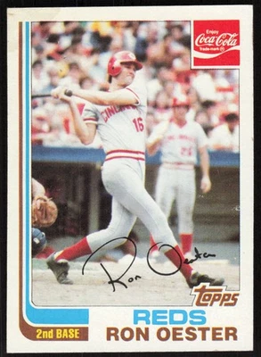 1982 Topps Coca-Cola Cincinnati Reds #16 Ron Oester - JBKB - Image 1 of 2