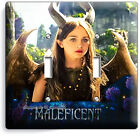 YOUNG MALEFICENT W HORNS WINGS DOUBLE LIGHT SWITCH WALL PLATE GIRLS PLAY BEDROOM