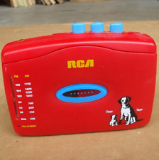 Rare color vintage RCA nipper dog chipper red walkman cassette player stereo