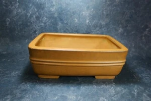 Genuine Japanese Bonsai pot "Watanabe Syozan" with patina, from Tokoname. - Picture 1 of 13