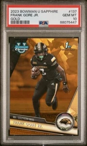 2023 Bowman Chrom University Frank Gore Jr. Goldschimmer Refraktor #31/50 - Bild 1 von 2