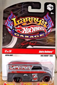 2009 Hot Wheels CHASE Larry's Garage 12/20 DAIRY DELIVERY Gray Varia wRealRiders - Picture 1 of 7
