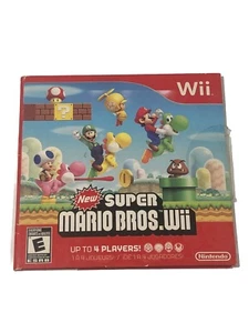 Super Mario Bros. Wii (Nintendo Wii 2009) custodia in cartone videogioco TESTATO - Foto 1 di 5