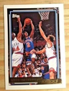1992-93 TOPPS GREG ANTHONY GOLD CARD#166 NEVADA LAS VEGAS NEW YORK KNICKS