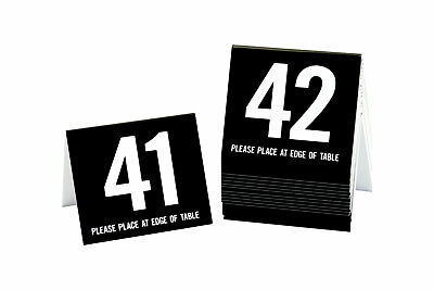 Restaurant Table Numbers 41-60, Tent Style, Black W/white Number, Free Shipping • 29.08£