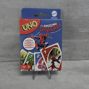 UNO SpiderMan Mattel Marvel Amazing Spider-Man Card Game Peter Parker Venom New - Picture 1 of 8