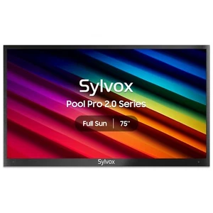Sylvox 75'' Outdoor smart TV IP55 weatherproof App store 2000 nits for Full sun - Picture 1 of 7