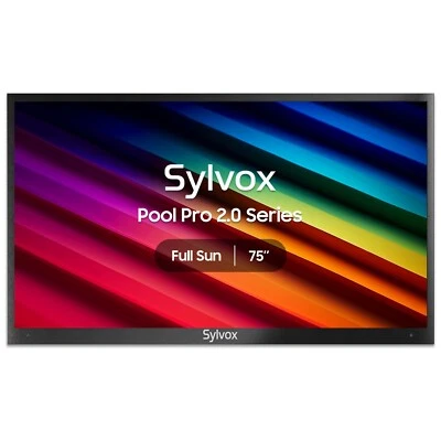 Sylvox 75'' Outdoor smart TV IP55 weatherproof App store 2000 nits for Full sun - Image 1 of 4