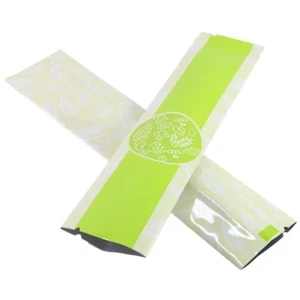 100x Gloss Green Foil Single Use Coffee Sugar Stick Bags 4.5x16cm 1.75x6.25in - Picture 1 of 3