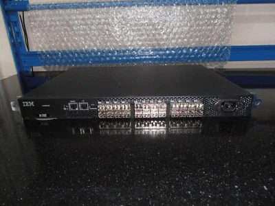IBM-2498-24E 8Gb 24-Port Fibre Channel All Port Active FC Switch Fully populated - Image 1 of 4
