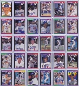 Los Angeles Dodgers 1989 Donruss Baseball Team Set 30 Cards includes DK and MVP - Picture 1 of 13