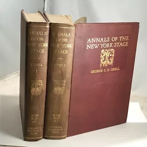 1927 Annals of the New York Stage - George C.D. Odell - Two Volumes - Cloth - Picture 1 of 10