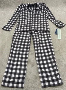 NUEVO CON ETIQUETAS Polo Ralph Lauren Conjunto de Pijama Jogger Niño Mediano Negro Blanco Cuadros NUEVO 6076 - Imagen 1 de 16