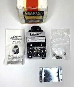 AGASTAT E7012AE002 Timing Relay Double Pole Model 20-200 Seconds 120V 60 Hz NOS - Picture 1 of 9