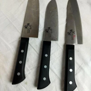Küchenmesser Seki Magoroku 3er Set [ Moegi / Wakatake x2 ] Edelstahl JAPAN - Bild 1 von 12