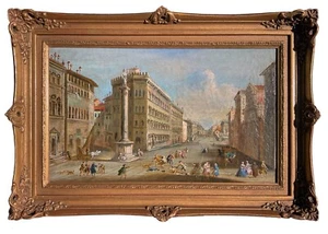 Giuseppe Zocchi (cerchia di), Veduta di Piazza Santa Trinita a Firenze –... - Foto 1 di 7