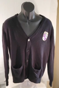 Port Authority Cardigan Womens Button Down Embroidered Logo Small Black - Picture 1 of 7