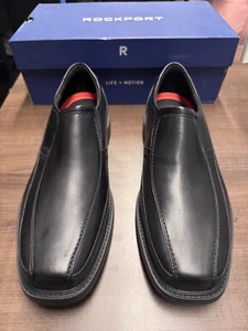 Zapatos sin cordones Rockport Style Leader 2 punta de bicicleta negros, talla 12 XW - Imagen 1 de 7