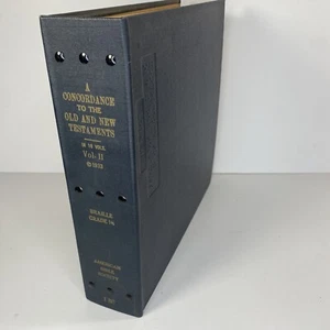 1933 Braille Bible Concordance To The Old & New Testaments Vol 2 Only Rare Book - Picture 1 of 8