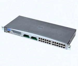 PROFESSIONELLER 24 PORT 10/100 SWITCH HP PROCURVE 2524 J4813A 2xTRANSCEIVER SLOT - Picture 1 of 1