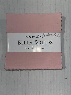 Bella Solids Sisters Pink Charm Pack by Moda Fabrics; 42-5" Quilt Squares - Image 1 of 2