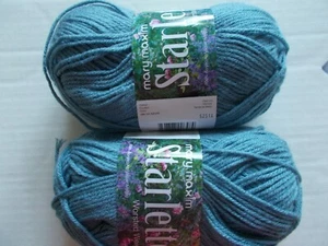 Mary Maxim Starlette worsted weight yarn, Azure , lot of 2 (180 yds ea) - Picture 1 of 2