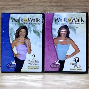 Leslie Sansone Walk the Walk DVDs: One & Two Mile Workout + Firm Walk Fitness - Picture 1 of 4