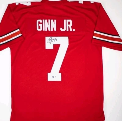 Ted Ginn Jr. 签名俄亥俄州立大学定制球衣(贝克特) — 第 1/4 张图片