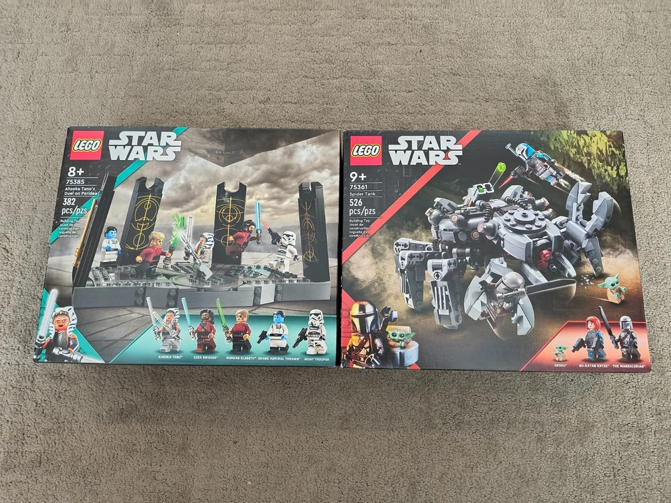 LEGO 75385 Star Wars Ahsoka Tano’s Duel on Peridea & 75361 Spider Tank - NIB - Image 1 of 2