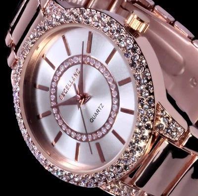 Excellanc Damen Armband Damen Uhr Silber Rose Gold Farben 2RE-SI - Bild 1 von 4