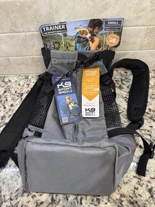 Mochila porta perros deportiva K9 bolsa pequeña gris claro lona ventilada nueva Wow bonita - Imagen 1 de 8