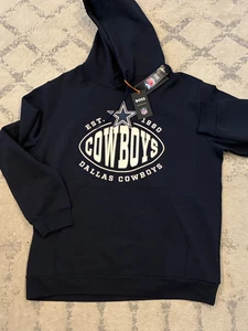 Felpa con cappuccio pullover touchdown uomo 2XL Dallas Cowboys BOSS x NFL blu navy XXL nuova con etichette - Foto 1 di 5