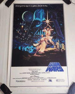 STAR WARS * 1992 ORIGINAL FILMPLAKAT REAL 15TH ANNIVERSARY HILDEBRANDT ART NM+ - Bild 1 von 12