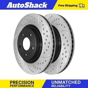 Front Drilled Slotted Brake Rotors for INFINITI Q50 G37 Q60 Nissan 370Z V6 - Picture 1 of 7