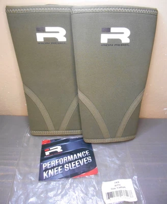 Iron Rebel Knee Sleeves PKS Army - Size Medium Green - Image 1 of 4